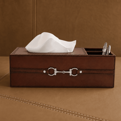 Vagabond House - Premium Genuine Leather Bit Office Tissue Box