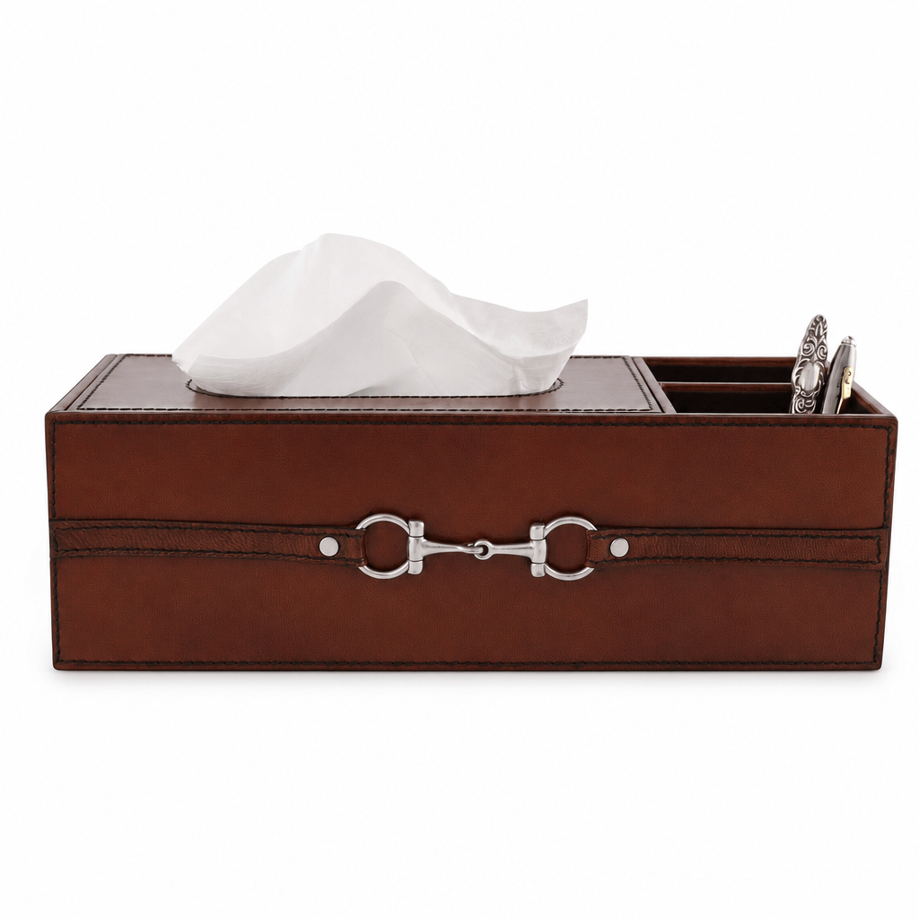 Vagabond House - Premium Genuine Leather Bit Office Tissue Box