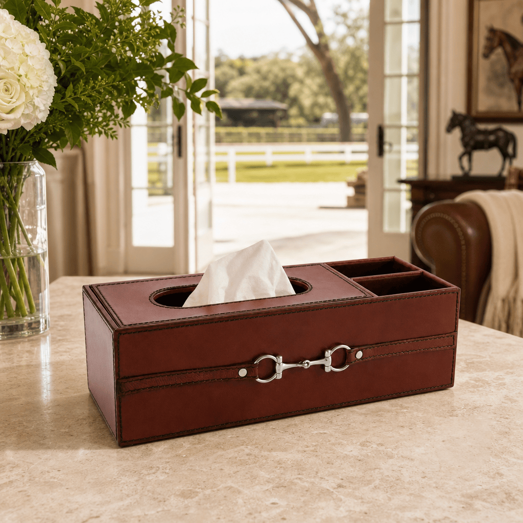 Vagabond House - Premium Genuine Leather Bit Office Tissue Box