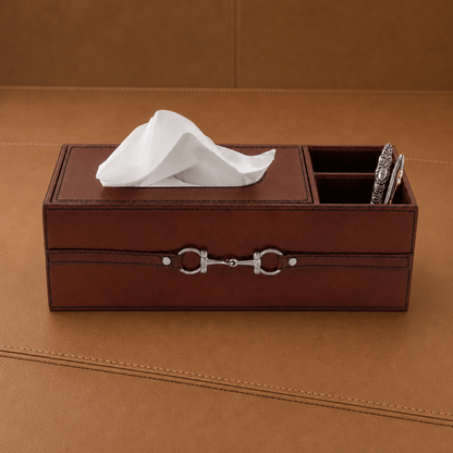 Vagabond House - Premium Genuine Leather Bit Office Tissue Box