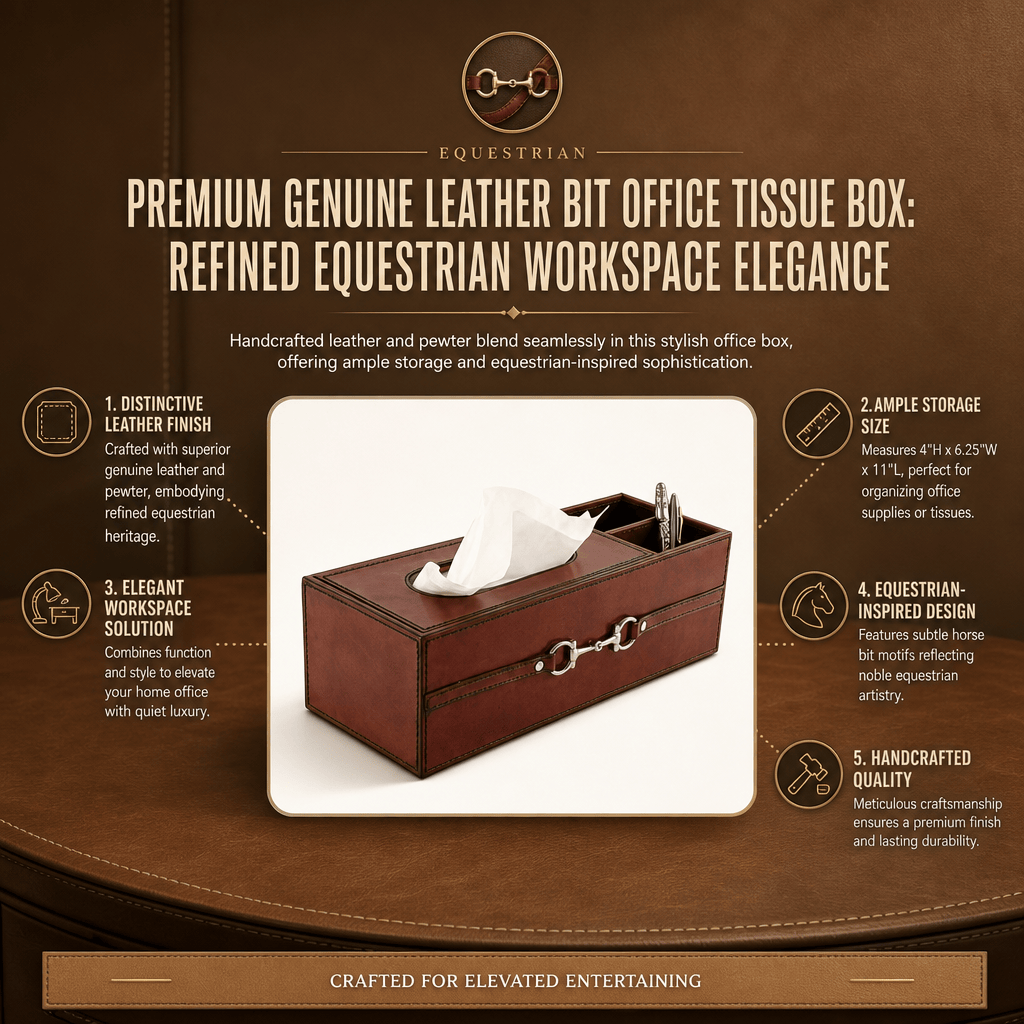 Vagabond House - Premium Genuine Leather Bit Office Tissue Box