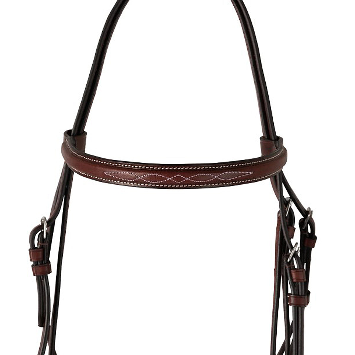 Huntley Equestrian Classic Fancy Stitched Hunter Bridle with Reins