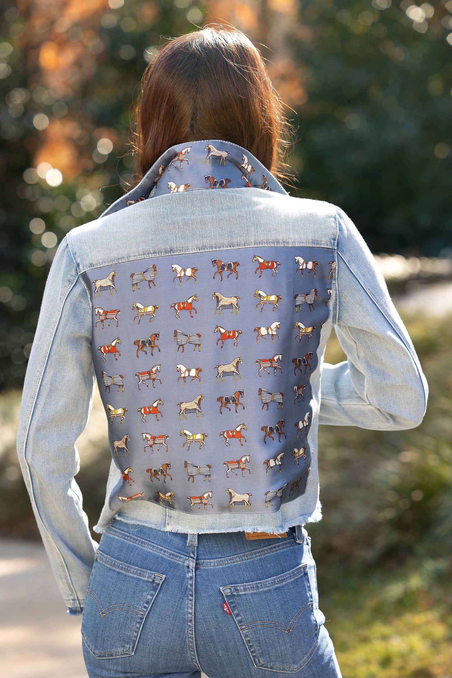 The Light Denim Jacket / Equine Elegance  / Slate Blue