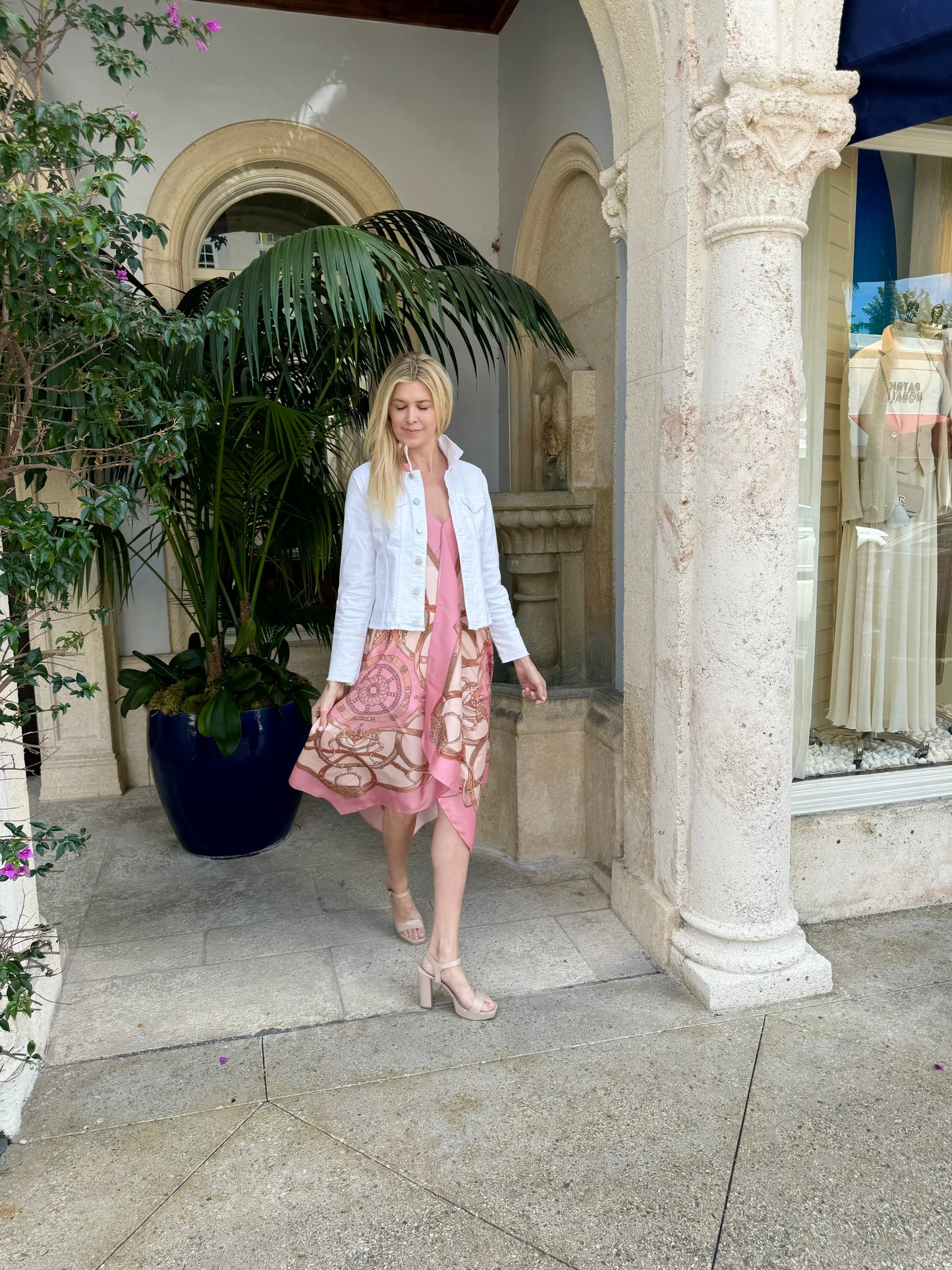 Stacy Bradley Design - Silk Dress - Pink Stirrup