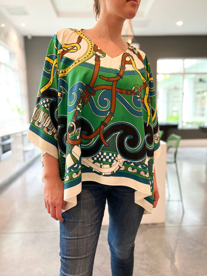 Stacy Bradley Design - Tunic - Green Swirl and Straps