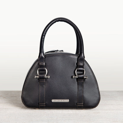 Urban Equestrian  Kella - Horse Bit Vanity Luxury Leather handbag in Black
