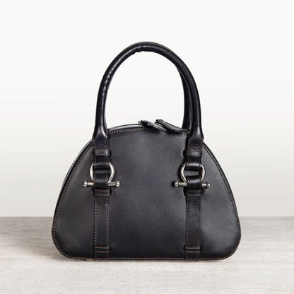Urban Equestrian  Kella - Horse Bit Vanity Luxury Leather handbag in Black