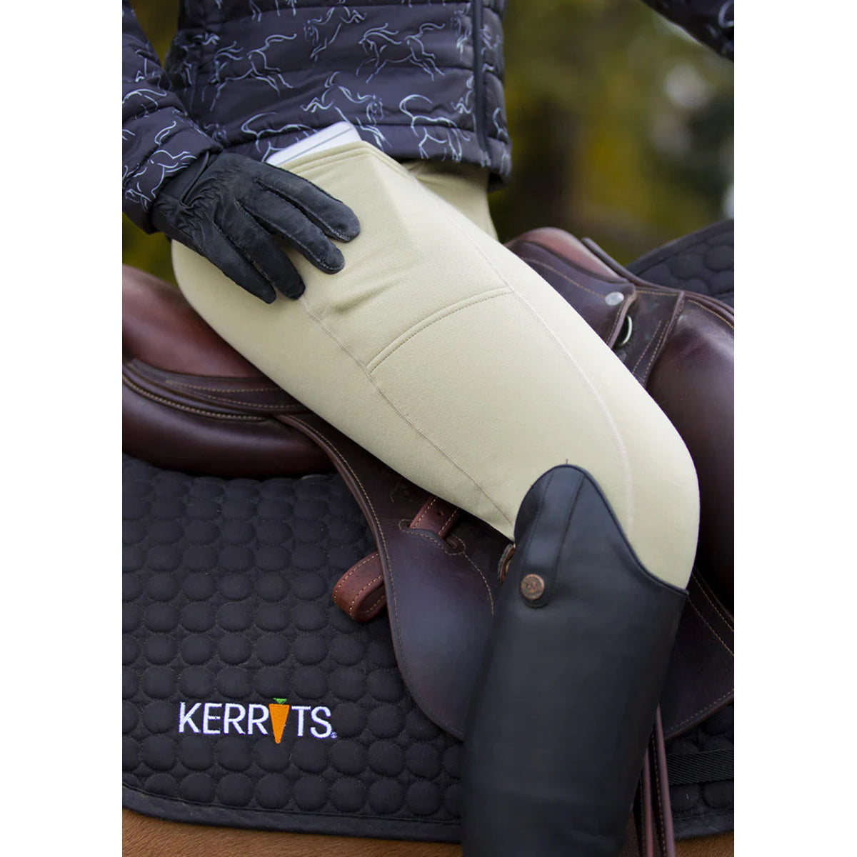 Kerrits Kid's Power Stretch Knee Patch Pocket Tight