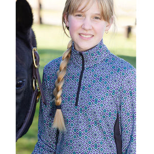 Kerrits Kids Rail Side Quarter Zip Tech Top