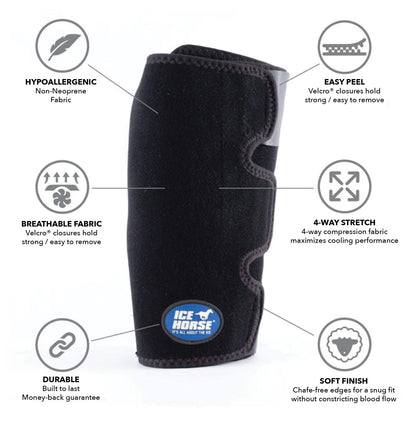 Ice Horse Knee Wraps- With Anti-Migration Suspender