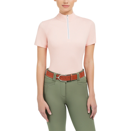 RJ Classics Women's Lucy 1/4 Zip Shirt Melon Bit Microprint - Sale