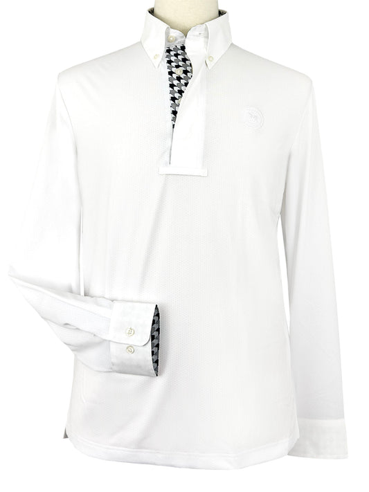 Essex Classics  Men's Geometric Talent Yarn Long Sleeve Show Shirt