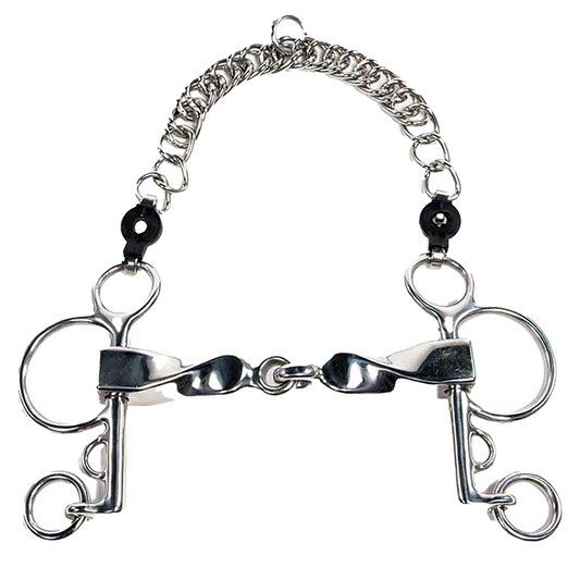 Metalab Jointed Twisted Short Lever Pelham Bit