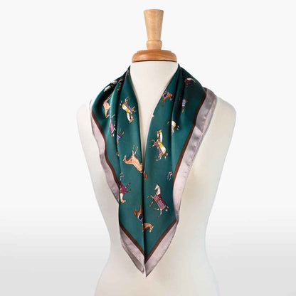 Urban Equestrian  Hunt Club - Stylized Equestrian Scarf in Deep Teal