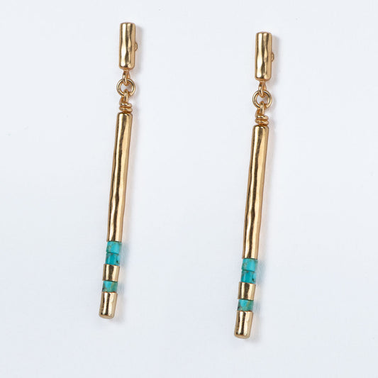 Urban Equestrian  Prism - Linea Turquoise Equestrian Earring