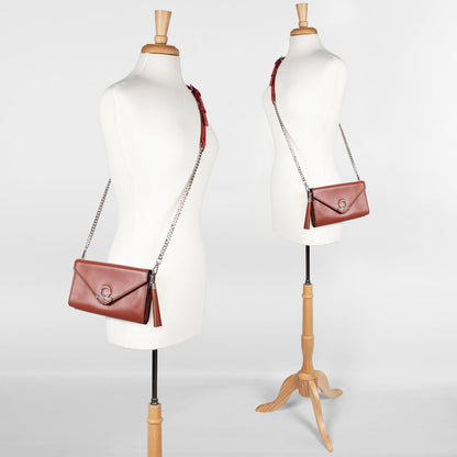 Urban Equestrian  Del Mar - Horse Bit Crossbody Luxury Leather Handbag in Cognac