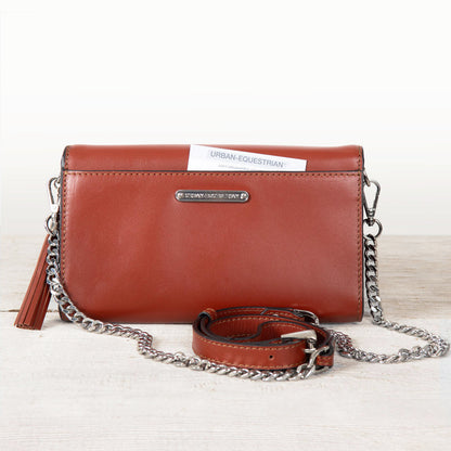 Urban Equestrian  Del Mar - Horse Bit Crossbody Luxury Leather Handbag in Cognac
