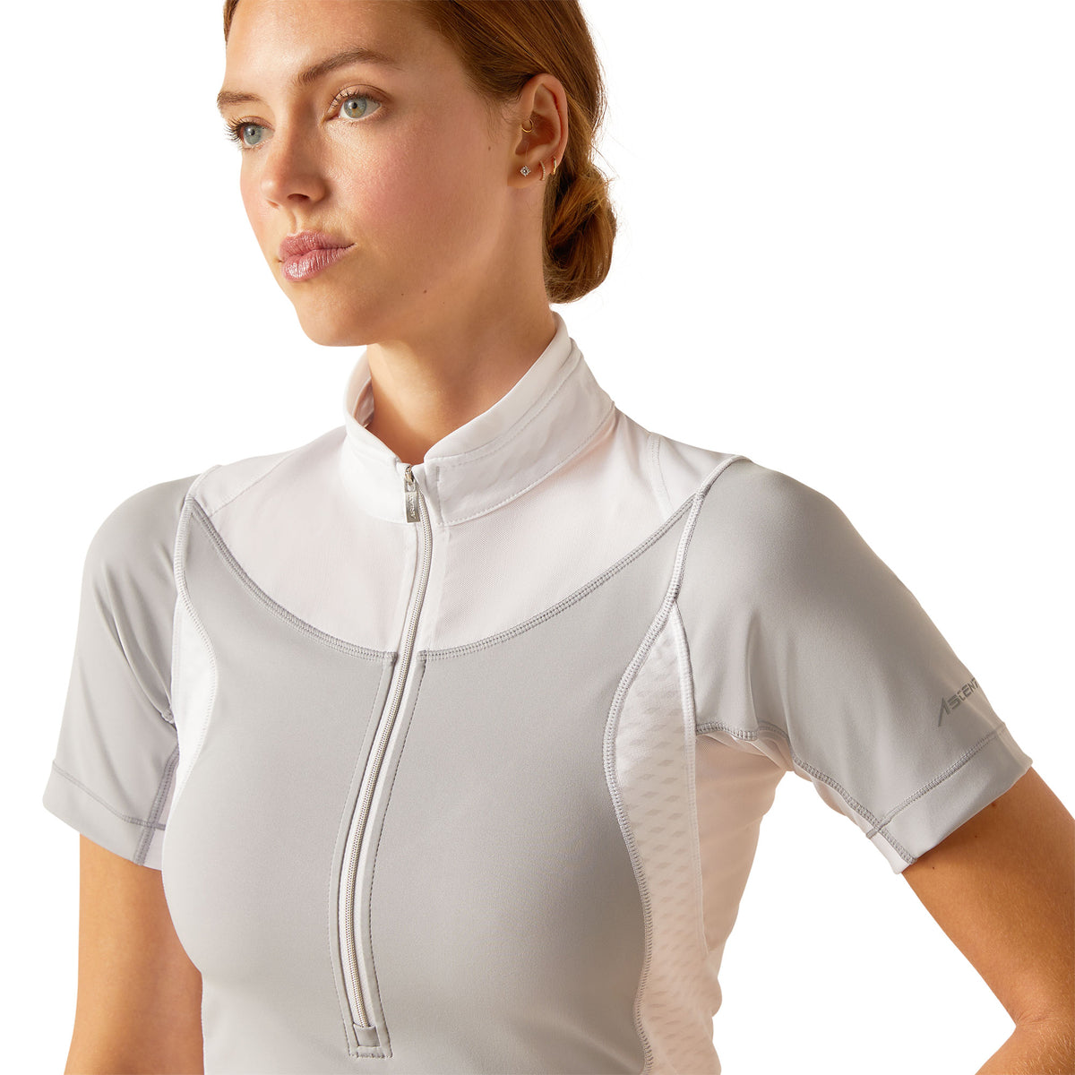Ariat Women's Ascent 1/4 Zip Short Sleeve Show Shirt