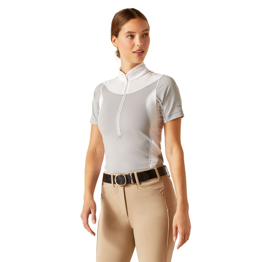 Ariat Women's Ascent 1/4 Zip Short Sleeve Show Shirt