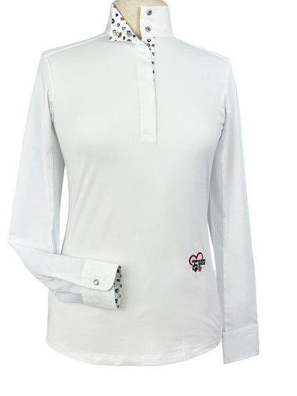 Essex Classics Danny & Ron's Happy Dogs Girls Talent Yarn Straight Collar Long Sleeve Show Shirt