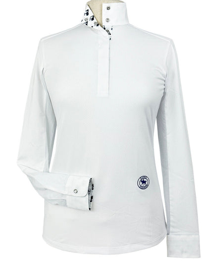 Essex Classics Golf Carts Girls Talent Yarn Straight Collar Long Sleeve Show Shirt