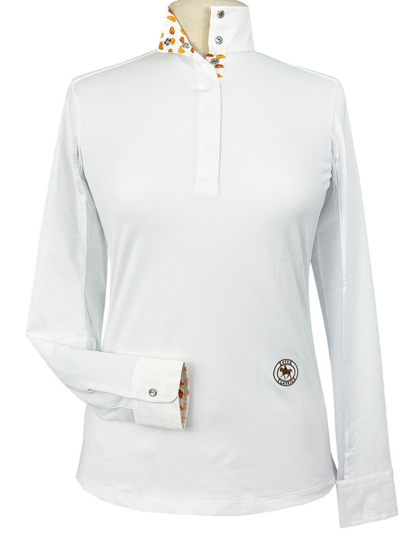 Essex Classics Croissants Girls Talent Yarn Straight Collar Long Sleeve Show Shirt