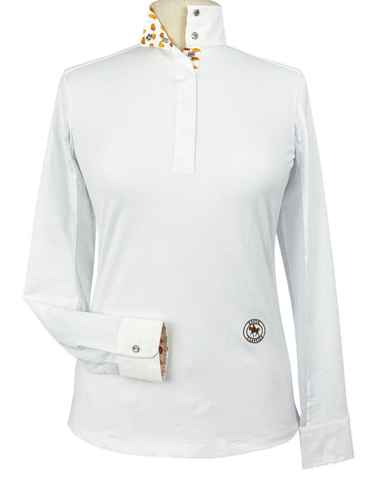 Essex Classics Croissants Girls Talent Yarn Straight Collar Long Sleeve Show Shirt