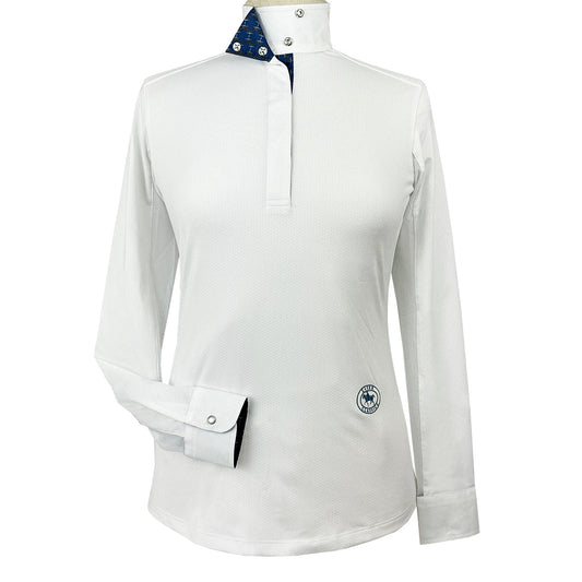 Essex Classics Braided Reins & Bits Girls Talent Yarn Wrap Collar Long Sleeve Show Shirt