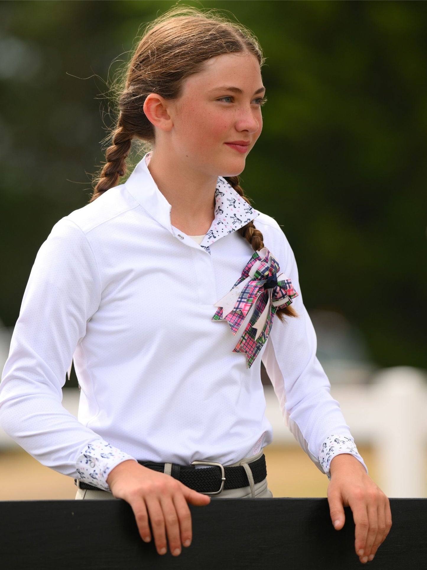 Essex Classics  Unicorns Girls Talent Yarn Straight Collar Long Sleeve Show Shirt