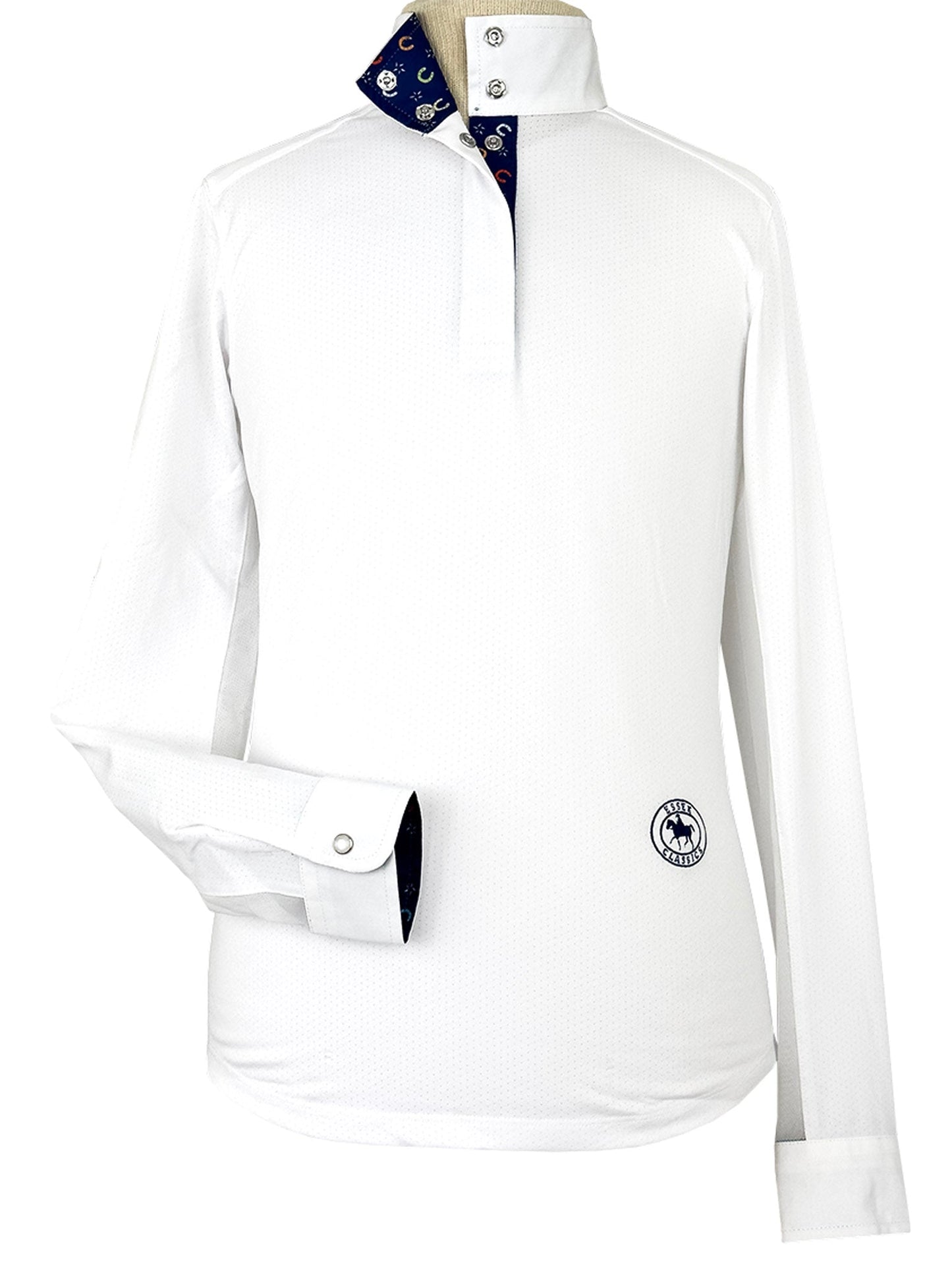 Essex Classics  Show Ring Luck Girls Talent Yarn Straight Collar Long Sleeve Show Shirt