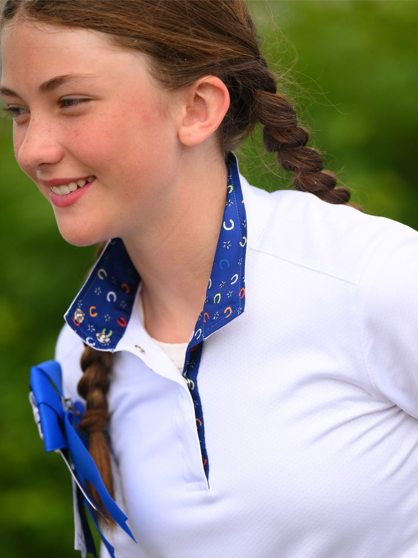 Essex Classics  Show Ring Luck Girls Talent Yarn Straight Collar Short Sleeve Show Shirt