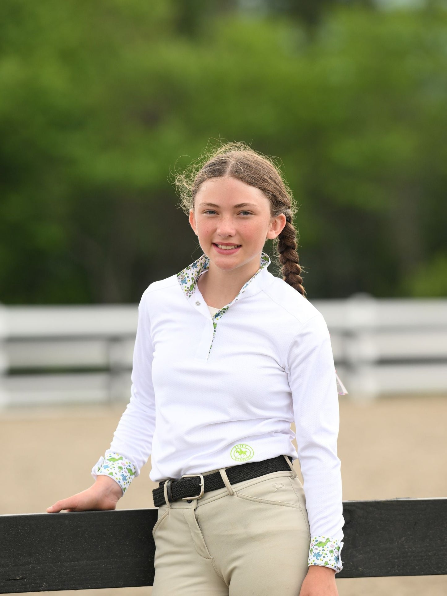 Essex Classics  Dino World Girls Talent Yarn Straight Collar Long Sleeve Show Shirt