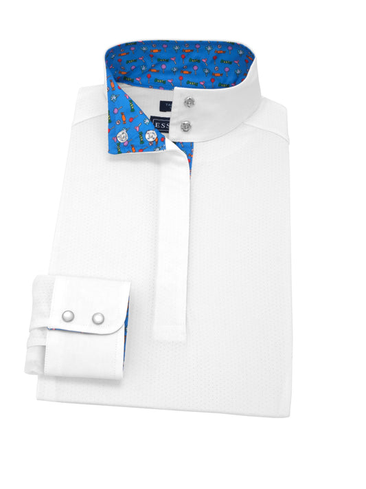 Essex Classics  Sweets Girls Talent Yarn Wrap Collar Long Sleeve Show Shirt