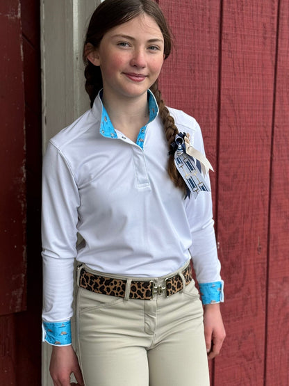 Essex Classics Swimming Hippos Girls Long Sleeve Talent Yarn Show Shirt