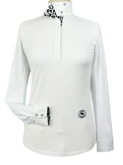 Essex Classics Cows Ladies Talent Yarn Wrap Collar Long Sleeve Show Shirt