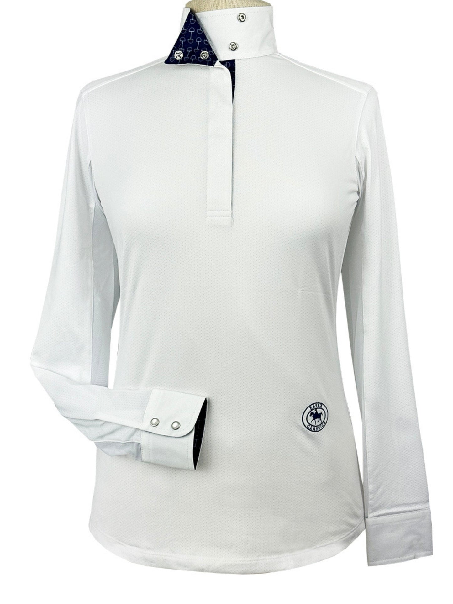Essex Classics  Beautiful Bits Ladies Talent Yarn Wrap Collar Long Sleeve Show Shirt