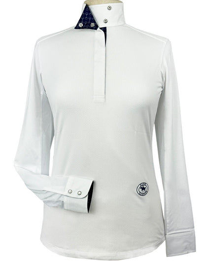 Essex Classics  Beautiful Bits Ladies Talent Yarn Wrap Collar Long Sleeve Show Shirt
