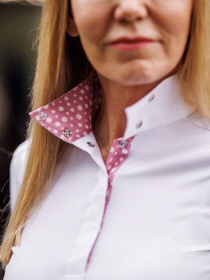Essex Classics Daisy Delight Ladies Talent Yarn Wrap Collar Long Sleeve Show Shirt