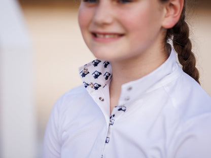 Essex Classics Golf Carts Girls Talent Yarn Straight Collar Short Sleeve Show Shirt