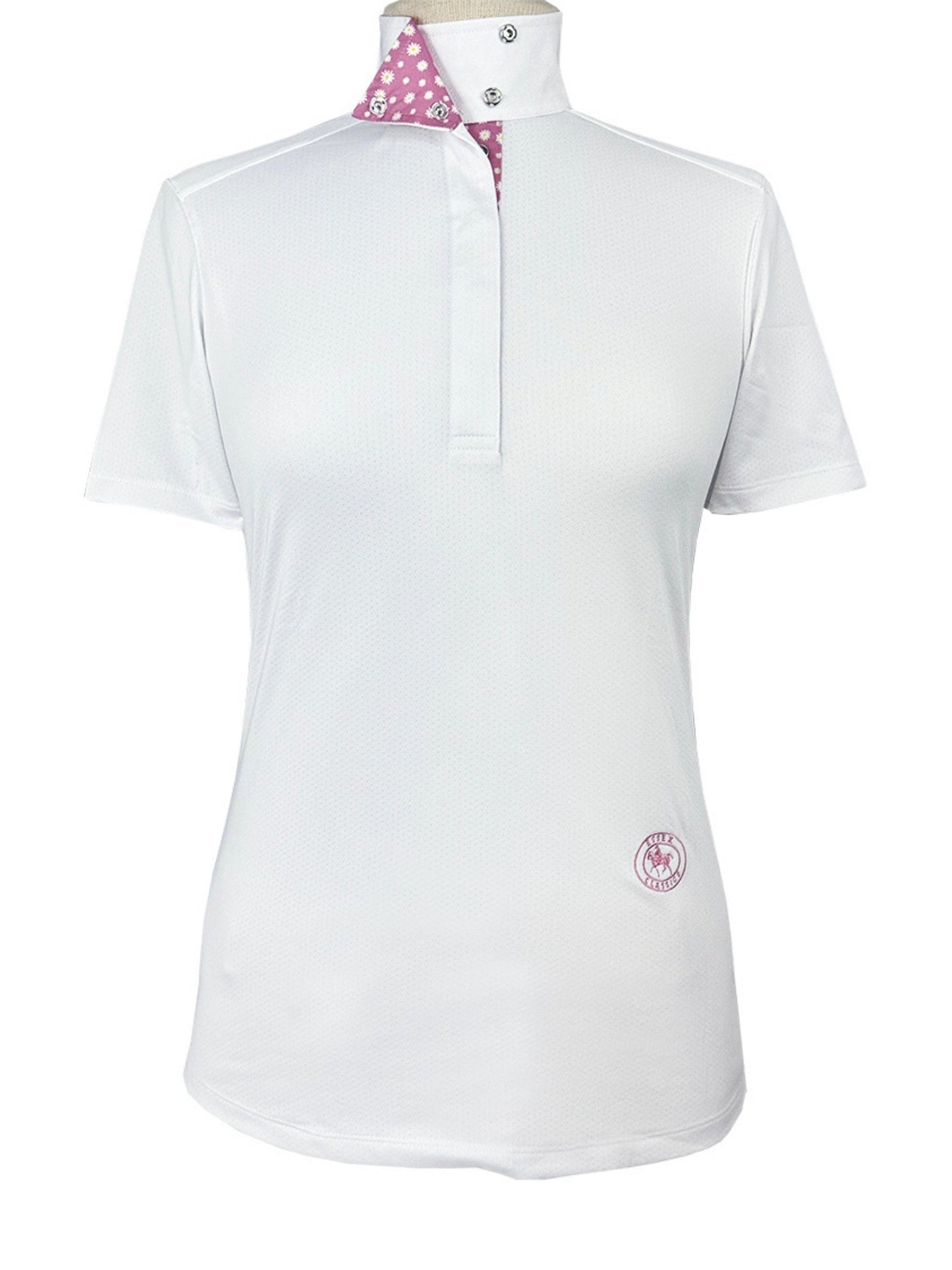 Essex Classics  Daisy Delight Girls Talent Yarn Wrap Collar Short Sleeve Show Shirt