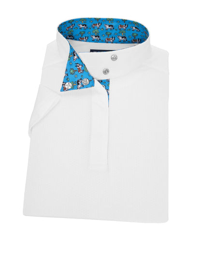 Essex Classics  Steer Me Rights Girls Talent Yarn Short Sleeve Wrap Collar Show Shirt