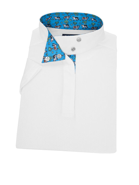 Essex Classics  Steer Me Rights Girls Talent Yarn Short Sleeve Wrap Collar Show Shirt