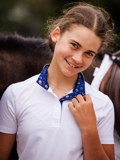 Essex Classics  Show Ring Luck Girls Talent Yarn Straight Collar Short Sleeve Show Shirt