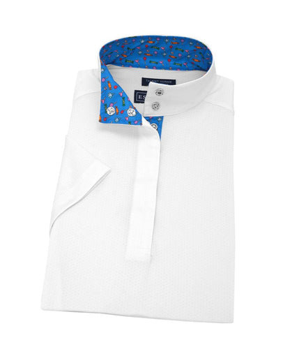 Essex Classics  Sweets Girls Talent Yarn Wrap Collar Short Sleeve Show Shirt