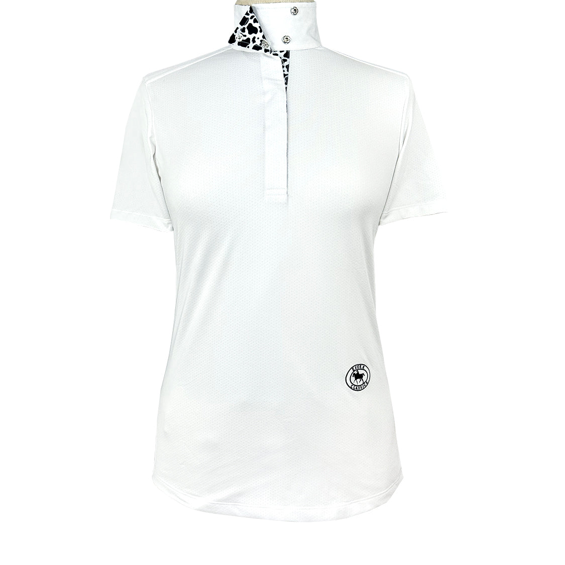 Essex Classics Cows Ladies Talent Yarn Wrap Collar Short Sleeve Show Shirt