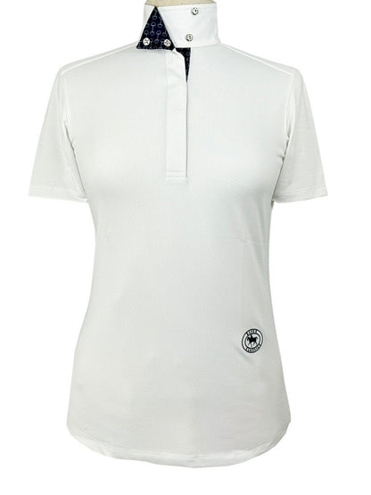 Essex Classics  Beautiful Bits Ladies Talent Yarn Wrap Collar Short Sleeve Show Shirt