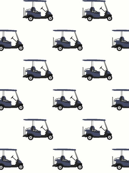 Essex Classics Girls "Luna II" Marine Blue with Golf Carts Short Sleeve Performance Show Shirt