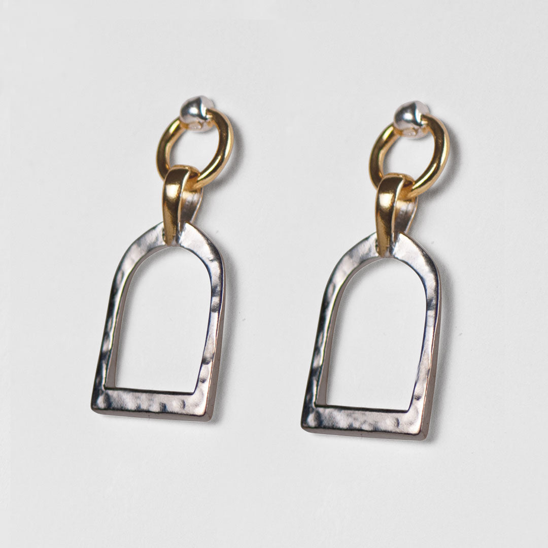 Denby - Riding Stirrup Earring in Two Tone
