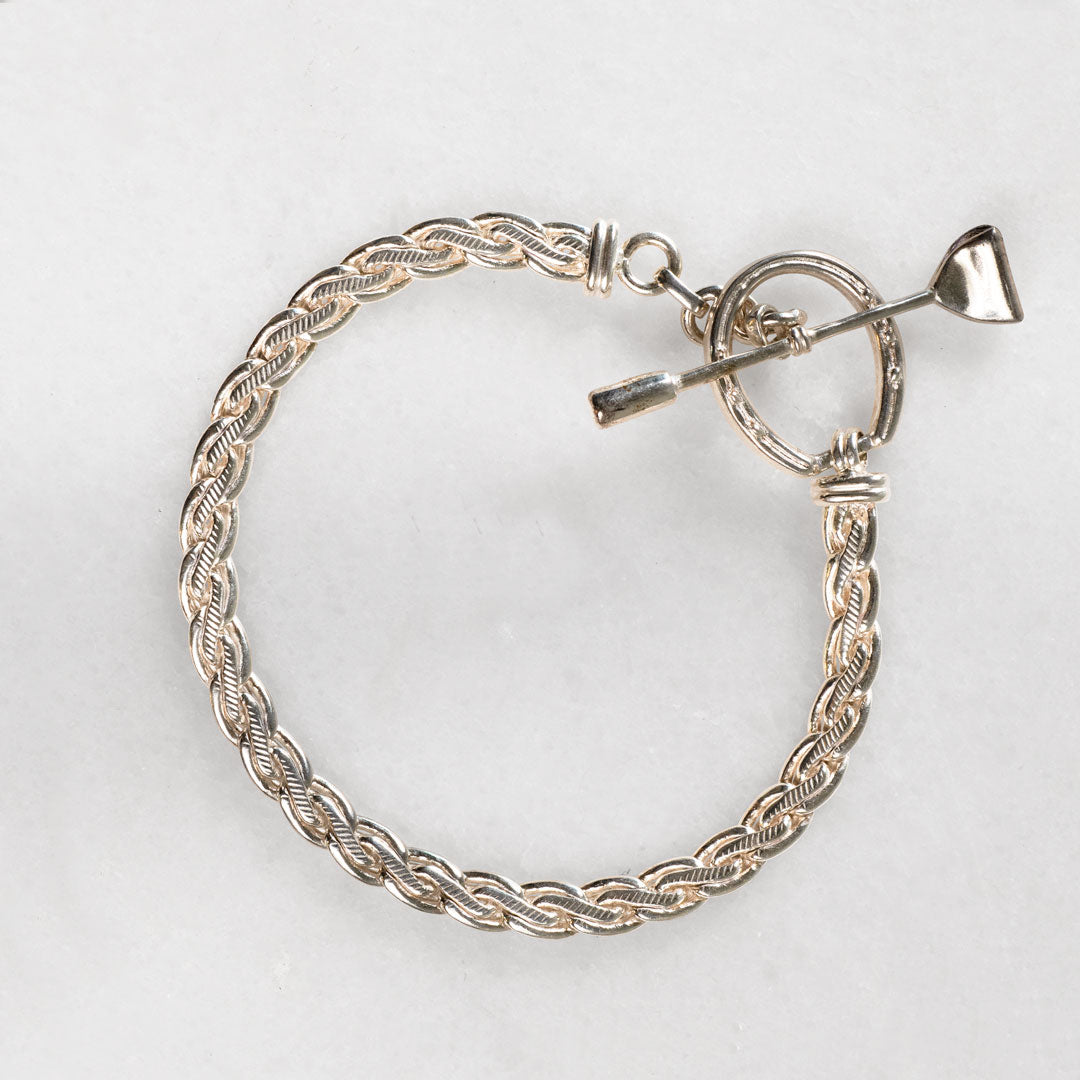 Urban Equestrian  Luxe Horseshoe Clasp Bracelet in Silver