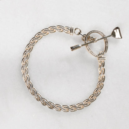 Urban Equestrian  Luxe Horseshoe Clasp Bracelet in Silver